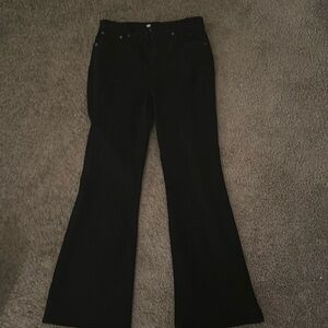 Madewell Perfect Vintage Flare Jean Black - no stretch